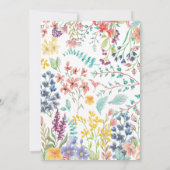 Invitation Mariage fleur sauvage moderne (Dos)