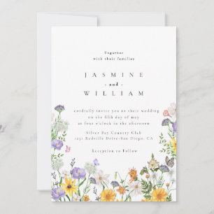 Invitation Mariage Fleur sauvage moderne