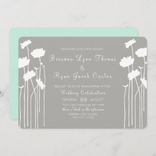 Invitation Mariage Fleur sauvage moderne