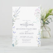 Invitation Mariage Fleur sauvage moderne (Debout devant)