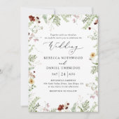 Invitation Mariage Fleur sauvage moderne chic (Devant)