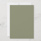 Invitation Mariage Fleur Sauvage Moutarde Olive (Dos)