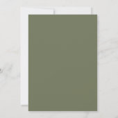 Invitation Mariage Fleur Sauvage Olive Menthe (Dos)