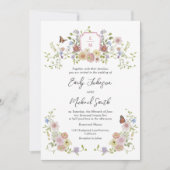 Invitation Mariage Fleur sauvage Pastel (Devant)