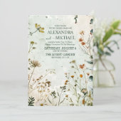 Invitation Mariage fleur sauvage Pays Mariage Floral (Debout devant)