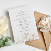 Invitation Mariage fleur sauvage Periwinkle