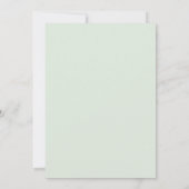Invitation Mariage Fleur Sauvage Periwinkle Menthe (Dos)