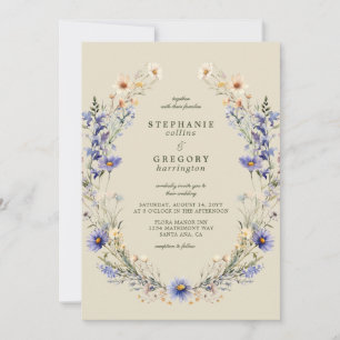 Invitation Mariage Fleur sauvage pourpre