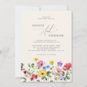 Invitation Mariage fleur sauvage Rustic Chic Boho QR Code (Devant)