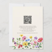 Invitation Mariage fleur sauvage Rustic Chic Boho QR Code (Dos)