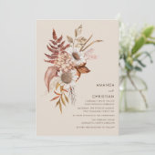 Invitation Mariage Fleur sauvage Rustic Fall (Debout devant)