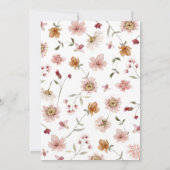 Invitation Mariage Fleur sauvage rustique (Dos)