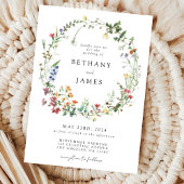 Invitation Mariage Fleur sauvage rustique