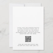 Invitation Mariage Fleur sauvage rustique Boho avec code QR (Dos)