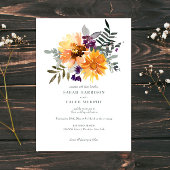 Invitation Mariage Fleur sauvage Rustique de tournesol d'été