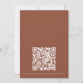 Invitation Mariage Fleur sauvage rustique en terre cuite (Dos)