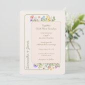 Invitation Mariage Fleur sauvage rustique moderne (Debout devant)
