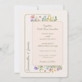 Invitation Mariage Fleur sauvage rustique moderne (Devant)