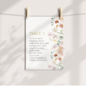 Invitation Mariage Fleur sauvage rustique Numéro de tableau 1