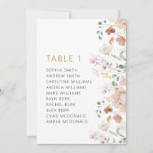 Invitation Mariage Fleur sauvage rustique Numéro de tableau 1 (Devant)