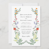 Invitation Mariage Fleur sauvage Secret Garden Boho (Devant)