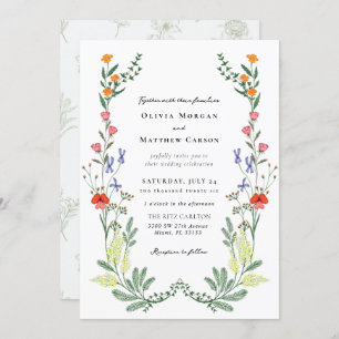 Invitation Mariage Fleur sauvage Secret Garden Boho
