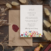 Invitation Mariage Fleur sauvage simple