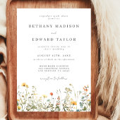 Invitation Mariage Fleur sauvage simple