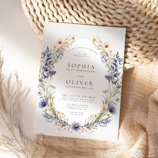 Invitation Mariage Fleur sauvage simple élégant