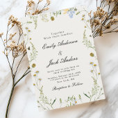 Invitation mariage fleur sauvage simple élégant