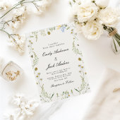 Invitation mariage fleur sauvage simple élégant