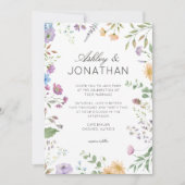 Invitation Mariage Fleur sauvage simple et intemporel (Devant)