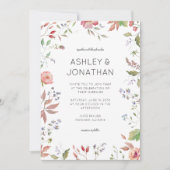 Invitation Mariage Fleur sauvage simple et intemporel (Devant)