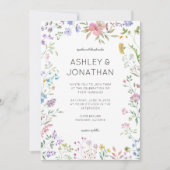 Invitation Mariage Fleur sauvage simple et intemporel (Devant)