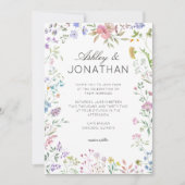 Invitation Mariage Fleur sauvage simple et intemporel (Devant)