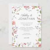 Invitation Mariage Fleur sauvage simple et intemporel (Devant)