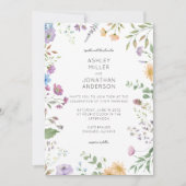 Invitation Mariage Fleur sauvage simple et intemporel (Devant)