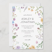 Invitation Mariage Fleur sauvage simple et intemporel (Devant)