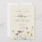 Invitation Mariage Fleur sauvage Spring Boho (Devant)
