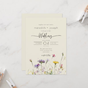 Invitation Mariage Fleur sauvage Spring Boho