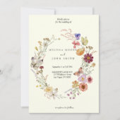 Invitation Mariage Fleur sauvage Terracotta Flora Boho (Devant)