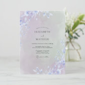 Invitation Mariage Fleur Sauvage Violette (Debout devant)