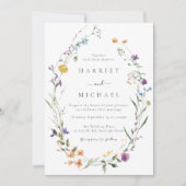 Invitation Mariage fleur sauvage Wreath (Devant)