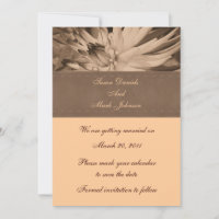 Mariage Fleur Sepia Dahlia Sauvez La Date