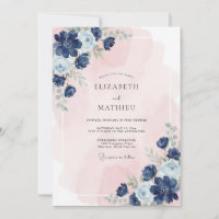 Mariage Fleur Sérénité Bleu Marine