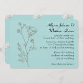 Invitation Mariage Fleur Simple Elegance (Devant / Derrière)
