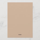 Invitation Mariage Fleur Taupe Impressionniste (Dos)