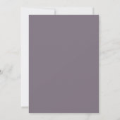 Invitation Mariage Fleur Teal Mauve (Dos)