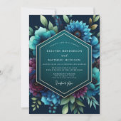 Invitation Mariage Fleur Teintée de Sombre (Devant)