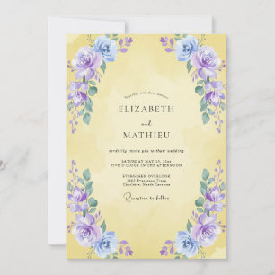 Invitation Mariage Fleur Violette Beurre